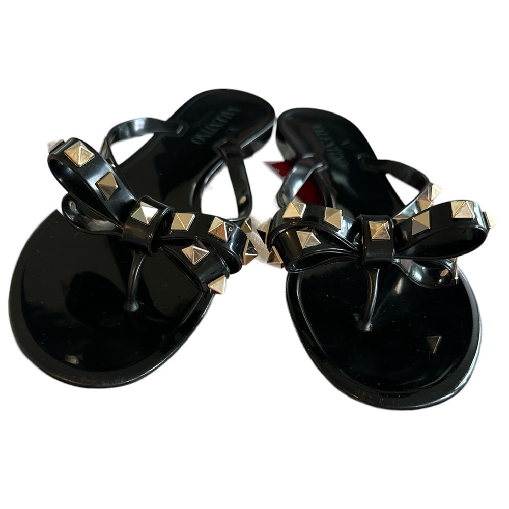 VALENTINO GARAVANI ROCKSTUD SANDLE IN BLACK - Picture 2 of 5